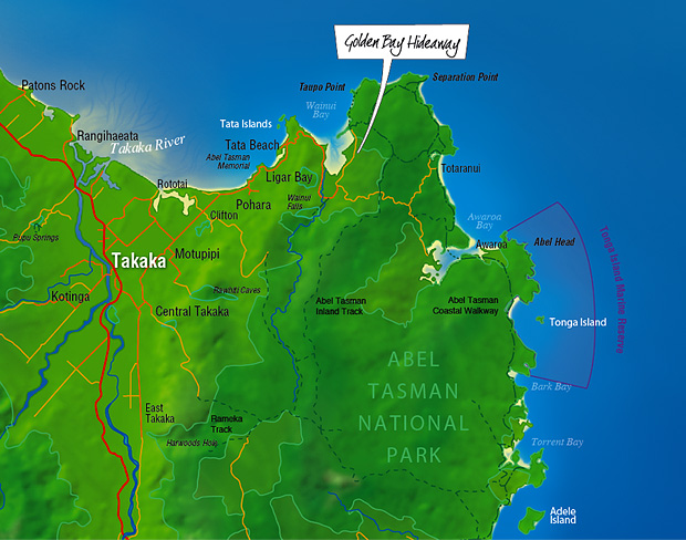 abel tasman national park map